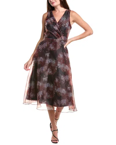Julia Jordan Organza Midi Dress In Black