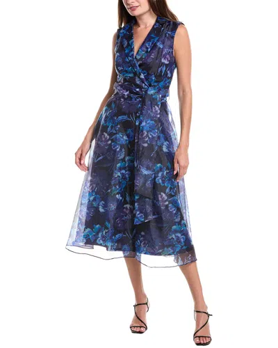 Julia Jordan Organza Midi Dress In Blue