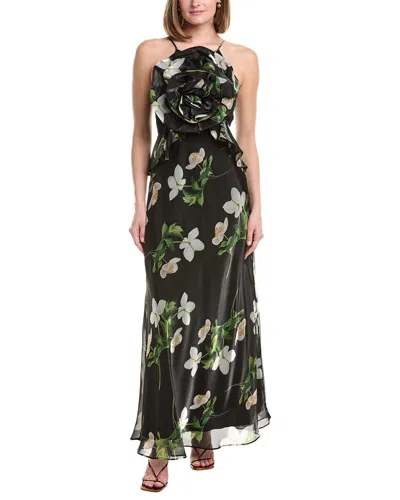 Julia Jordan Organza Sleeveless Maxi Dress In Black