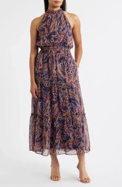 Julia Jordan Paisley Sleeveless Dress In Multi
