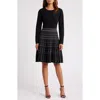 Julia Jordan A-line Dress In Black/white