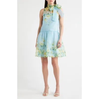 Julia Jordan Placed Floral Drop Waist Cocktail Dress In Multi