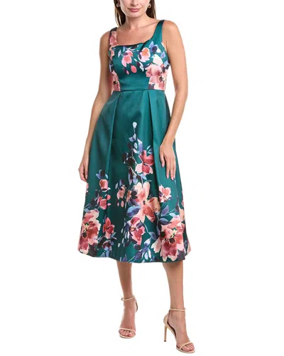 JULIA JORDAN PLEATED MIKADO MIDI DRESS
