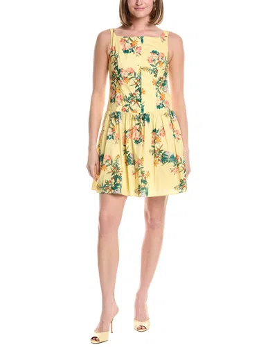 Julia Jordan Poplin Sleeveless Mini Dress In Yellow