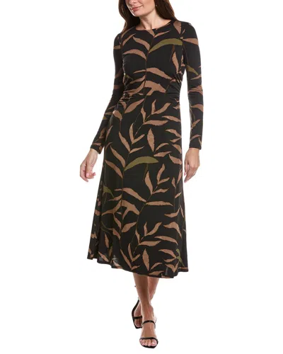 Julia Jordan Abstract Print Long Sleeve Midi Dress In Multi