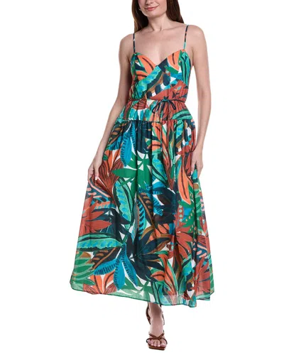 Julia Jordan Printed Balboa Linen-blend Maxi Dress In Brown