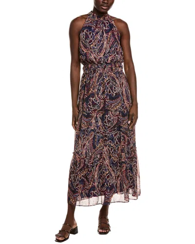 Julia Jordan Printed Chiffon Maxi Dress In Blue