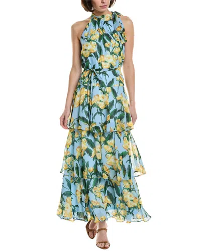 Julia Jordan Printed Chiffon Maxi Dress In Multi