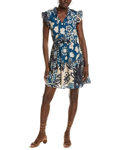 Julia Jordan Printed Flex Mini Dress In Blue