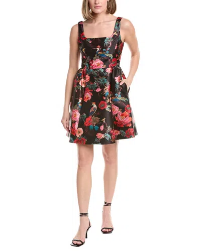 Julia Jordan Printed Mikado Sleeveless Dress In Multi