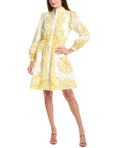 Julia Jordan Puff Sleeve Shirtdress In Yellow