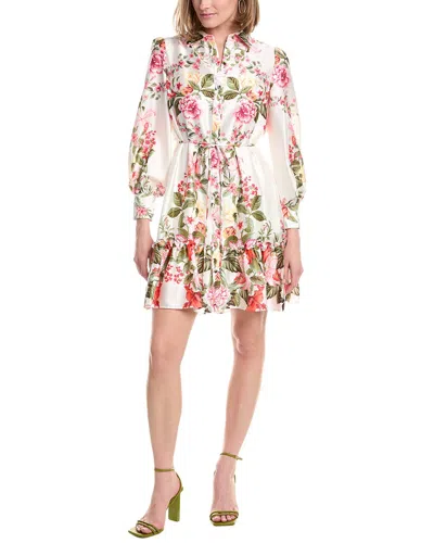 Julia Jordan Rebel Twill Mini Shirtdress In White