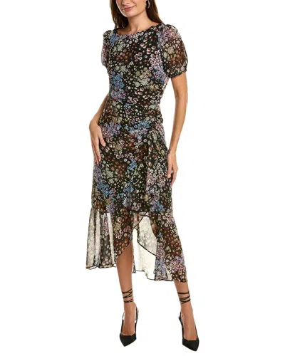 Julia Jordan Ruffed Maxi Dress In Black