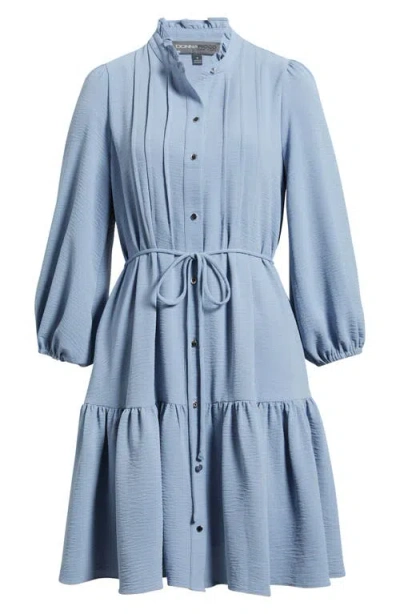 Julia Jordan Ruffle Tie Waist Dress In Blue