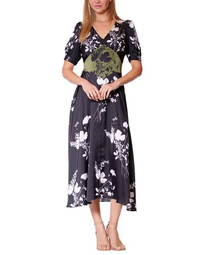 Julia Jordan Mixed Print Floral Dress In Black