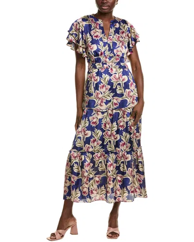 Julia Jordan Satin Maxi Dress In Multi