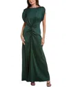 Julia Jordan Satin Maxi Dress In Green
