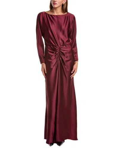 Julia Jordan Satin Maxi Dress In Brown