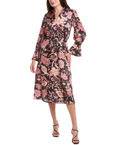 Julia Jordan Satin Midi Dress In Red