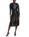 Julia Jordan Satin Midi Dress In Blue