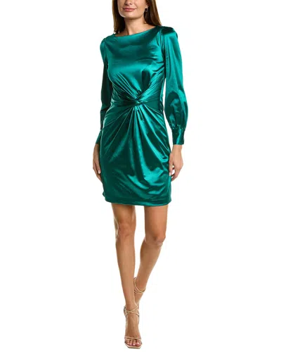 Julia Jordan Women's Shine Boat-neck Side-knot Mini Dress In Green