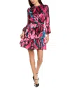 Julia Jordan Satin Mini Dress In Pink