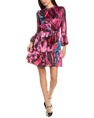 Julia Jordan Satin Mini Dress In Multi