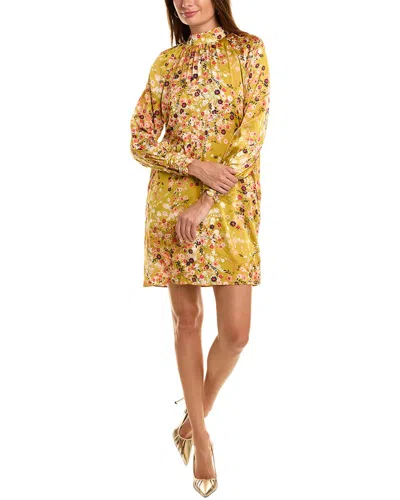 Julia Jordan Satin Shift Dress In Green