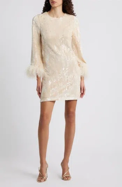 Julia Jordan Sequin Embellished Minidress In White