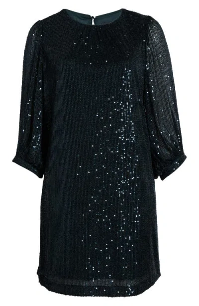 Julia Jordan Sequined Sheath Dress In Black