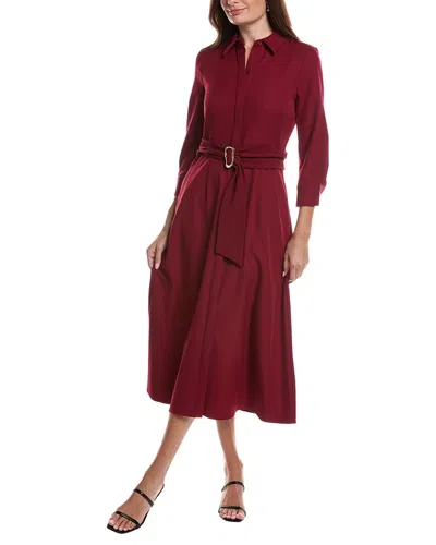 Julia Jordan Shirtdress In Burgundy