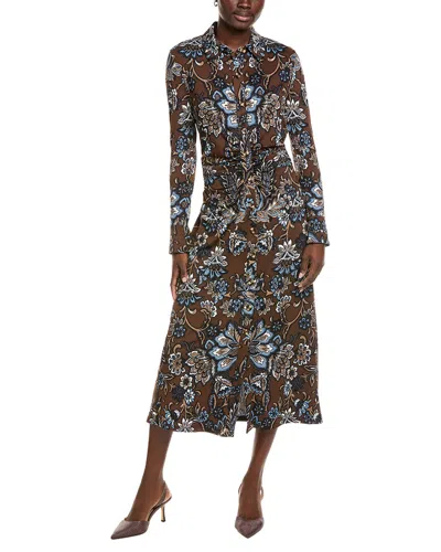 Julia Jordan Floral Print Long Sleeve Shirtdress In Multi