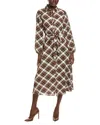 Julia Jordan Shirtdress In Brown
