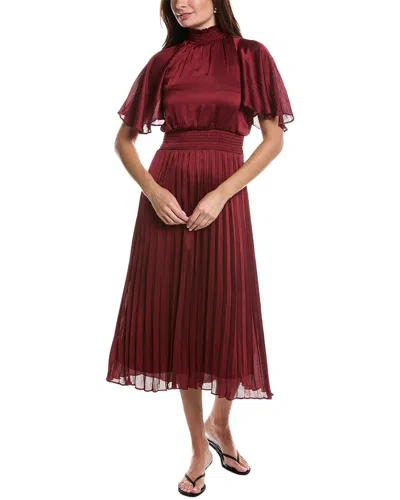 Julia Jordan Silky Maxi Dress In Burgundy