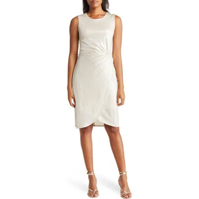 Julia Jordan Sleeveless Asymmetric Dress In Neutral