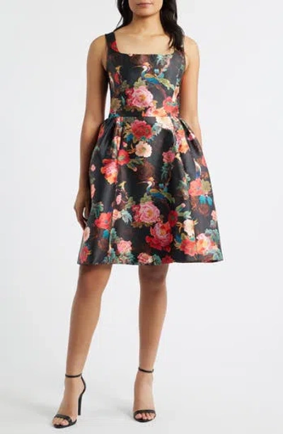 Julia Jordan Sleeveless Fit & Flare Cocktail Dress In Multi