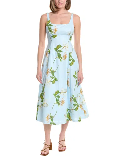 Julia Jordan Floral Square Neck Cotton Dress In Multi