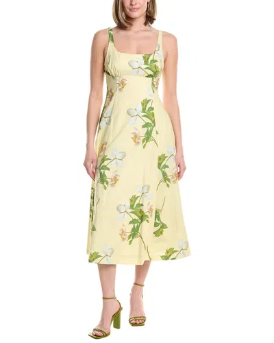Julia Jordan Sleeveless Midi Dress In Yellow