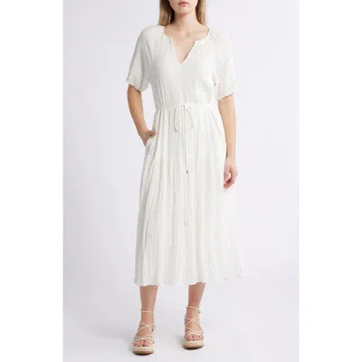 Julia Jordan Smocked Midi Dress In Ivory
