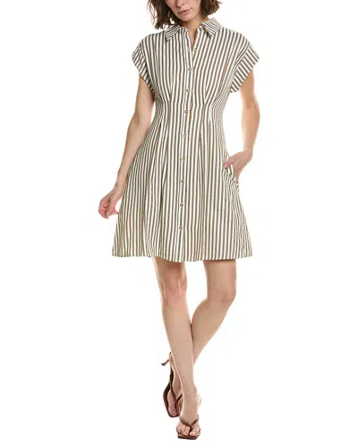 Julia Jordan Stripe Seersucker Woven Mini Dress In White