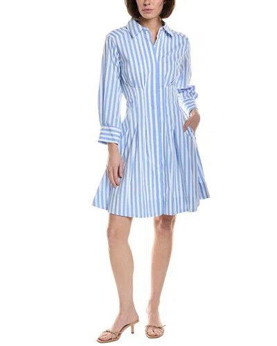 Julia Jordan Stripe Shirtdress In Animal Print