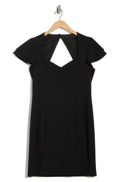 Julia Jordan Sweetheart Neck Minidress In Black