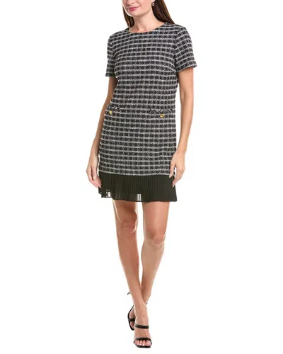Julia Jordan Tweed Shift Dress In Black