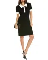 Julia Jordan Collared Ribbed Sweater Dress In Black