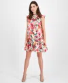 Julia Jordan Women's Floral-print Ruffle-sleeve Mini Dress In Ivory,mult