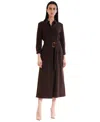 Julia Jordan Women's Long-sleeve Belted Shirtdress In Brown