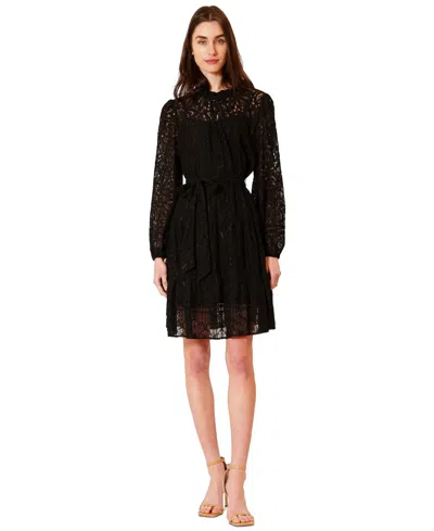 Julia Jordan Women's Mock Neck Short Dress In Black