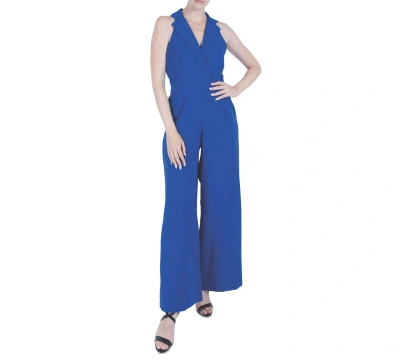 Julia Jordan Women's Notched-collar Jumpsuit In Azure