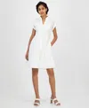 Julia Jordan Women's Pintuck-waist Shirtdress In White