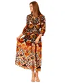 Julia Jordan Women's Printed 3/4-sleeve Midi Dress In Multi